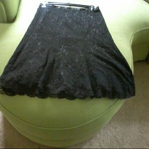 LANE BRYANT BLACK LACE SKIRT SIZE 16
